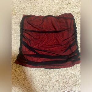 Red & Black Short Skirt
